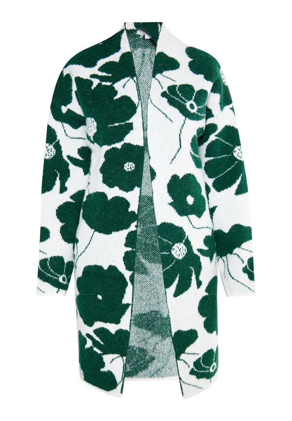 Usha Usha Плетена жилетка 'Lurea'  тъмнозелено / бяло