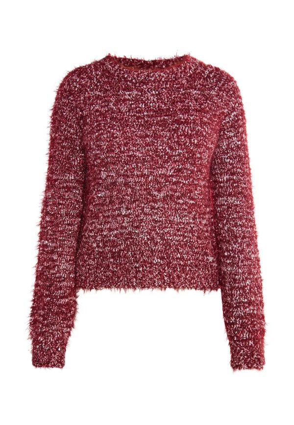 Usha Usha Пуловер 'Lurea'  червен меланж / бяло