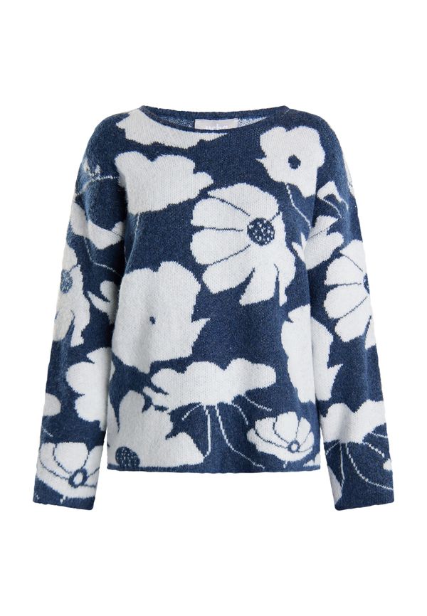 Usha Usha Пуловер 'Lurea'  морскосиньо / бяло