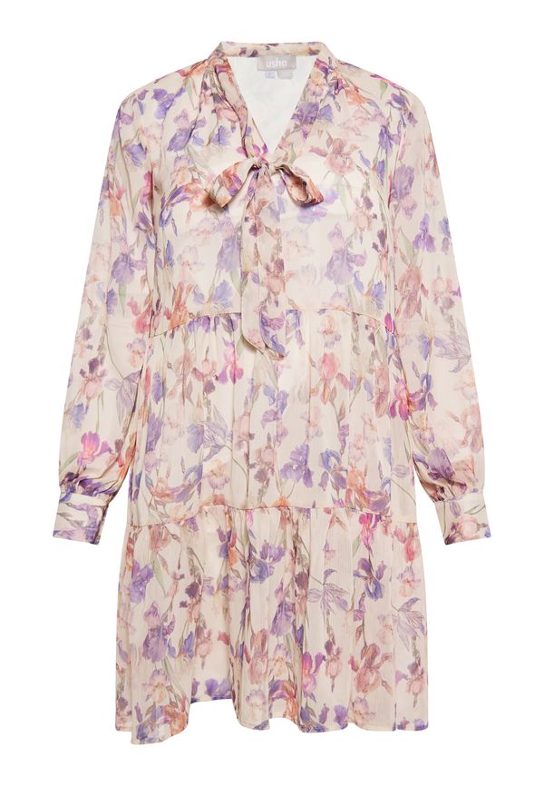 Usha Usha Рокля  бежово / светлосиньо / люляк / праскова