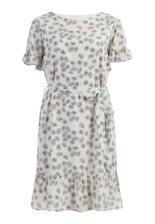 Usha Usha Рокля  черно / бял памук