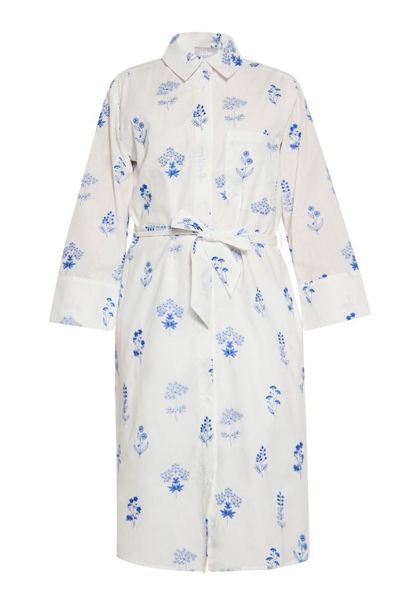 Usha Usha Рокля тип риза  синьо / бяло