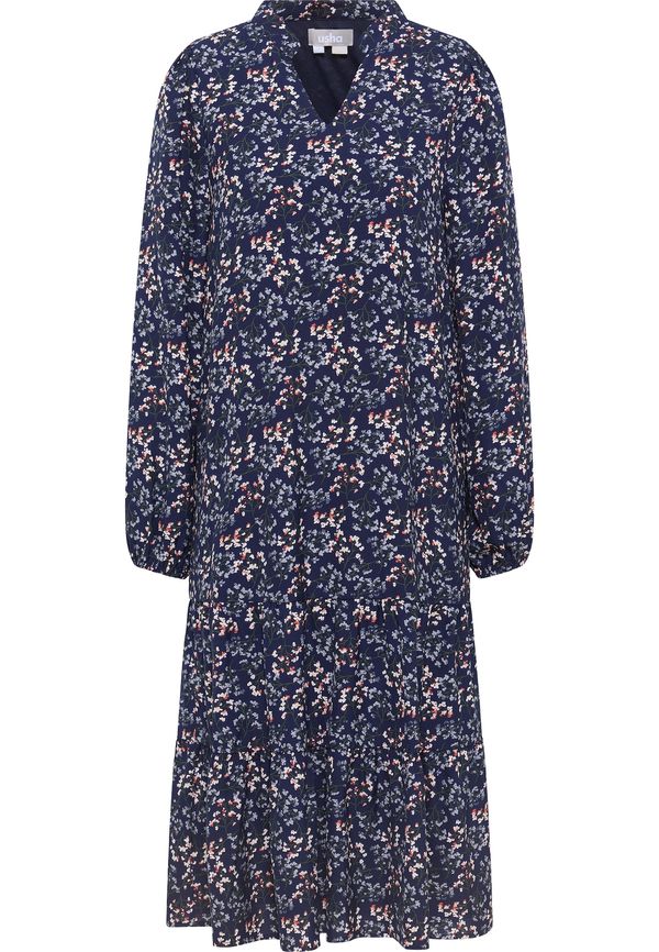 Usha Usha Рокля тип риза  тъмносиньо / пъстро
