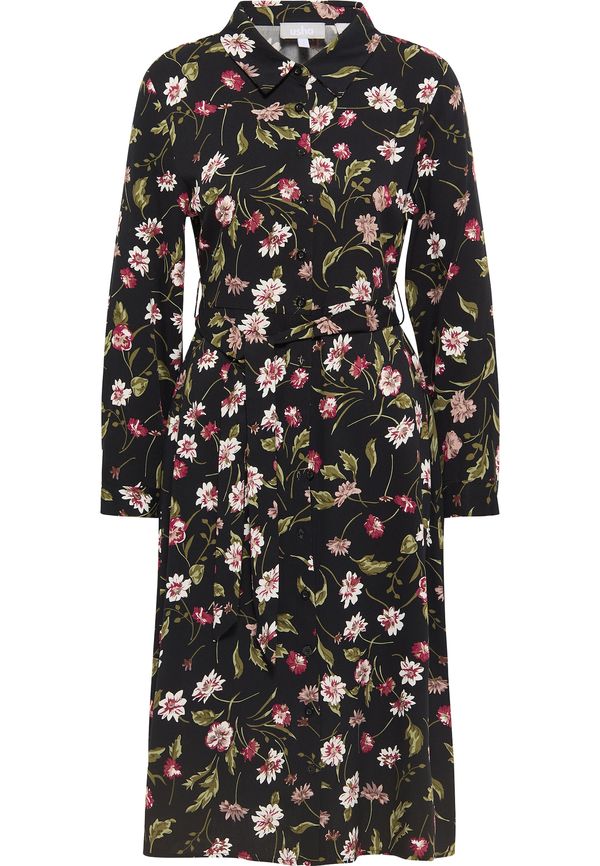 Usha Usha Рокля тип риза  зелено / розово / черно / бяло