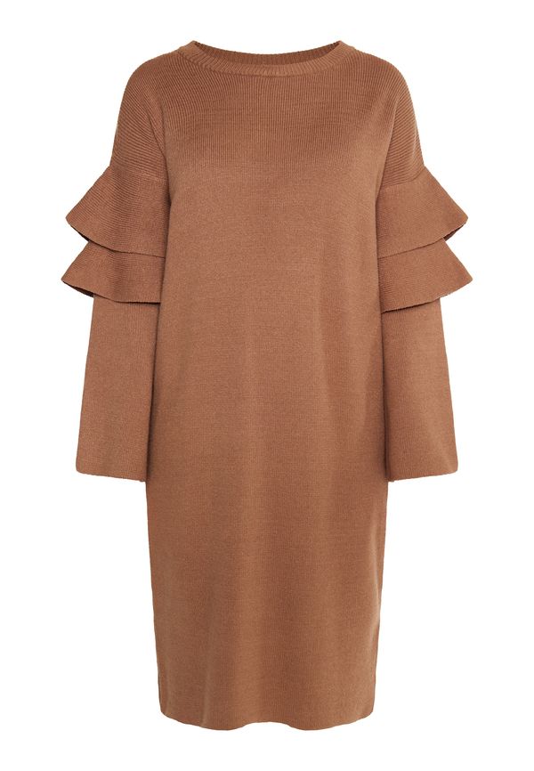 usha WHITE LABEL usha WHITE LABEL Плетена рокля  камел