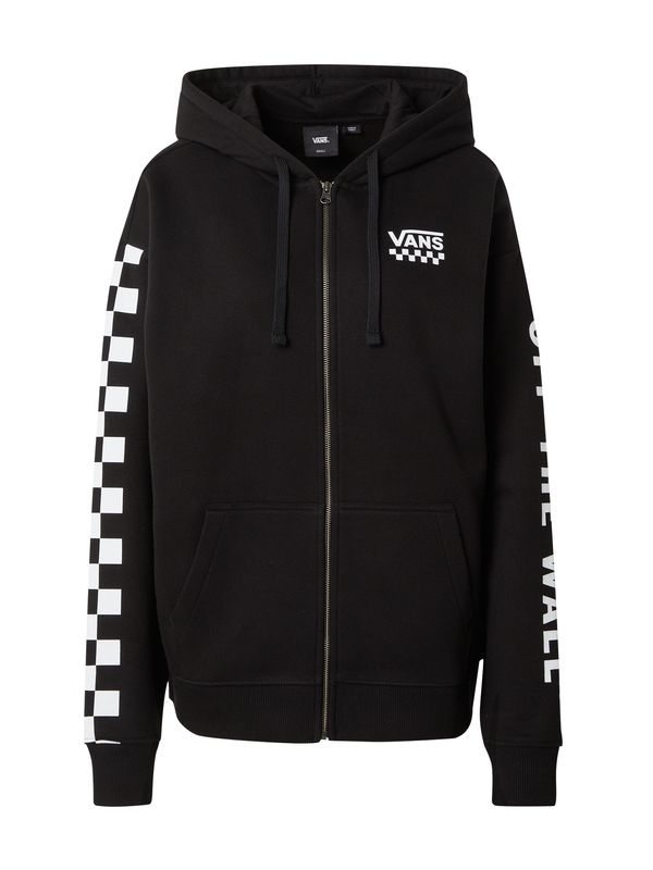 VANS VANS Суичъри с качулка 'Extra Fun'  черно / бяло