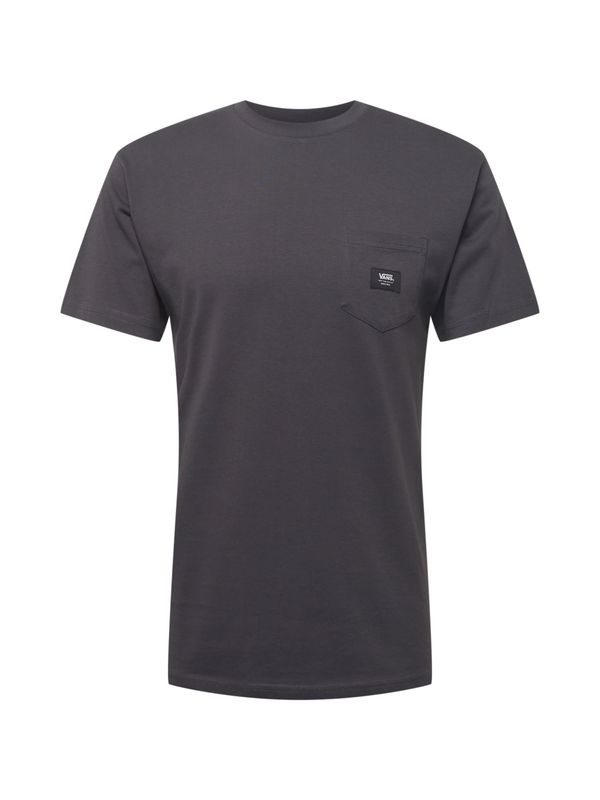 VANS VANS Тениска  антрацитно черно / бяло