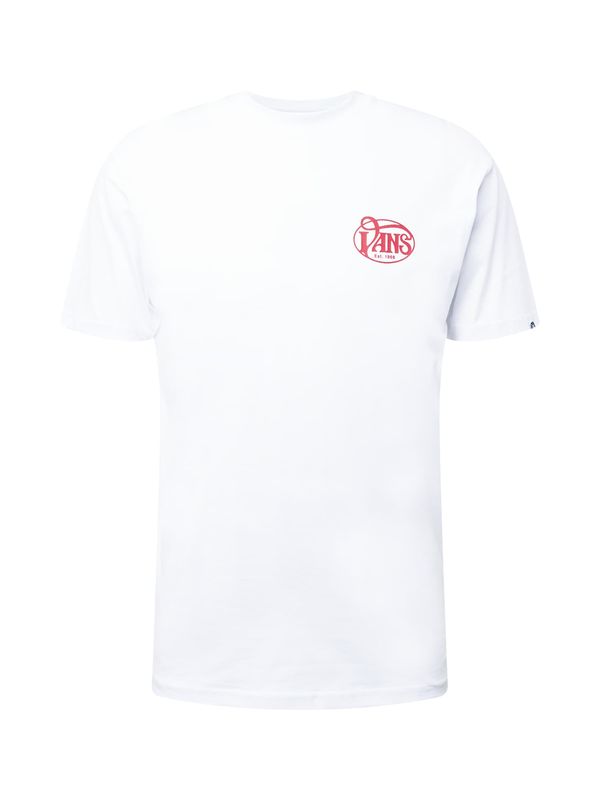 VANS VANS Тениска  червено / бяло