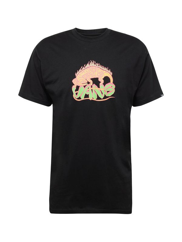 VANS VANS Тениска 'FIERY FRIEND'  зелено / светлорозово / черно