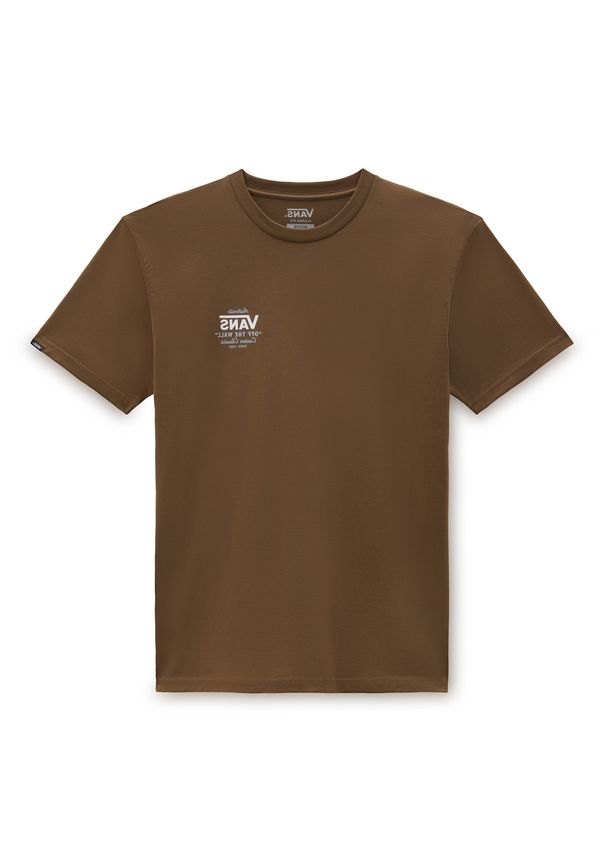 VANS VANS Тениска  кафяво / сиво / бяло