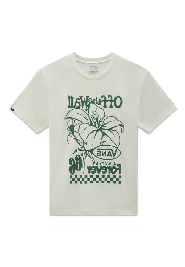 VANS VANS Тениска 'PETAL AND PEST '  зелено / бяло