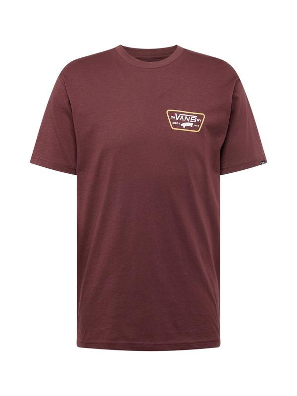 VANS VANS Тениска  шоколад / жълто / бяло