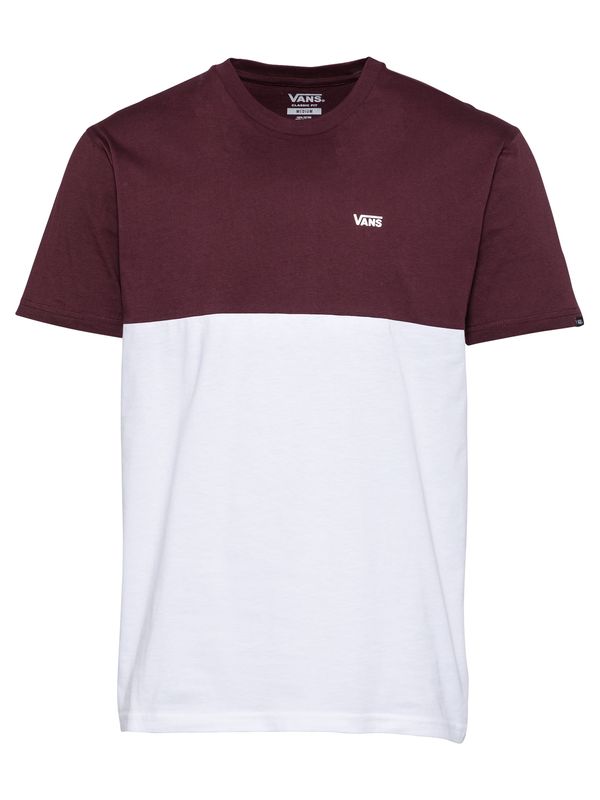 VANS VANS Тениска  винено червено / бяло