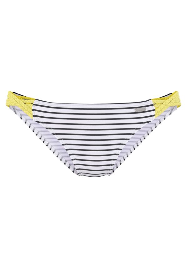 VENICE BEACH VENICE BEACH Долнище на бански тип бикини  жълто / черно / бяло