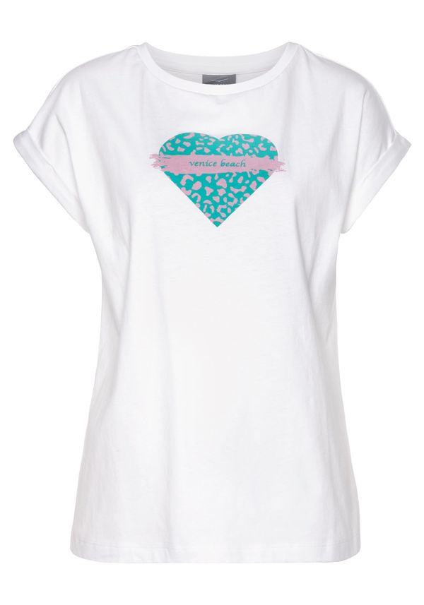 VENICE BEACH VENICE BEACH Тениска  тюркоазен / бледорозово / бяло