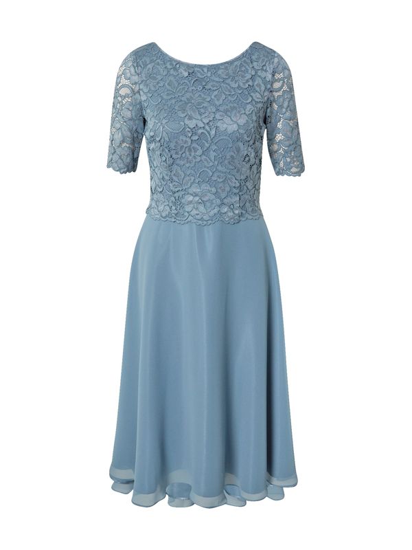 Vera Mont Vera Mont Рокля за коктейл  опушено синьо