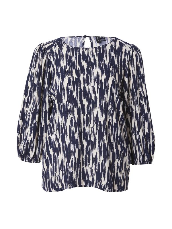 VERO MODA VERO MODA Блуза 'EASY JOY'  бежово / нощно синьо