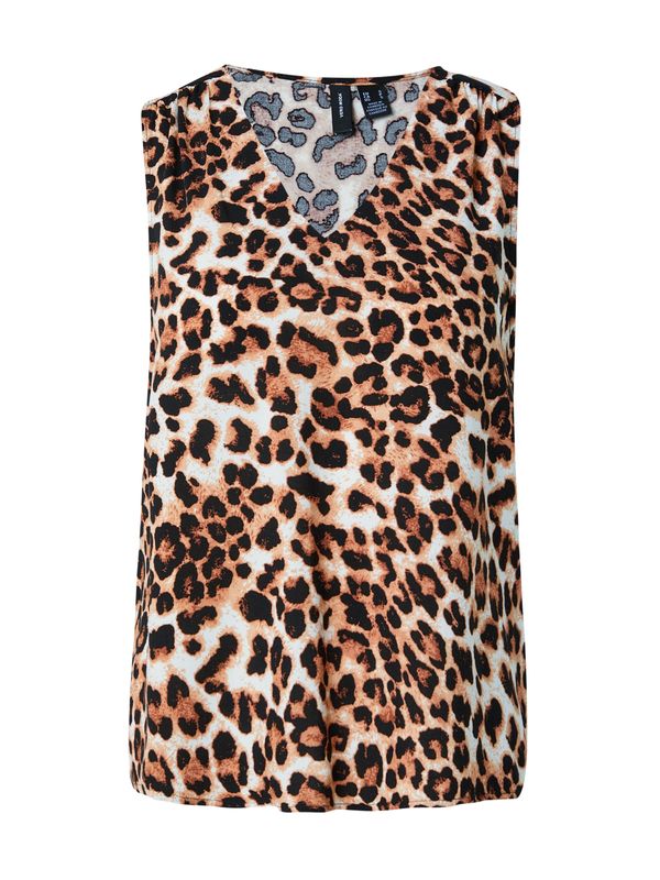 VERO MODA VERO MODA Блуза 'EASY JOY'  камел / светлобежово / черно