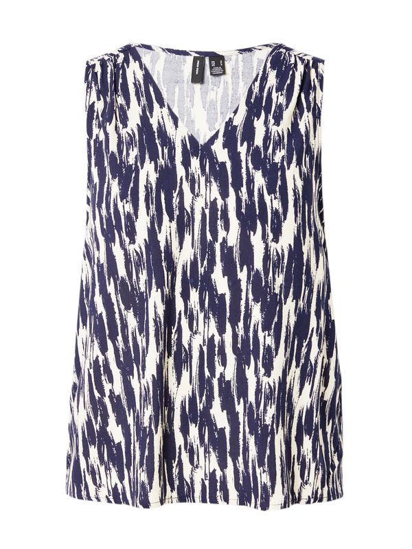 VERO MODA VERO MODA Блуза 'EASY JOY'  слонова кост / морскосиньо