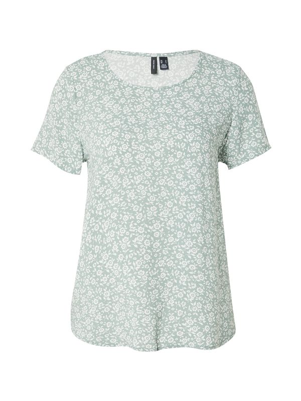 VERO MODA VERO MODA Блуза 'EASY JOY'  светлозелено / мръсно бяло