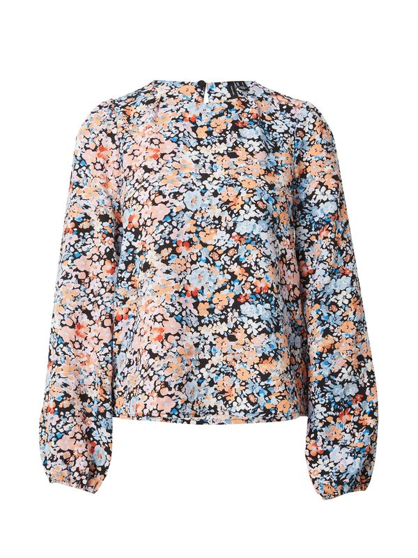 VERO MODA VERO MODA Блуза 'GINNY'  светлосиньо / оранжево / бледорозово / черно