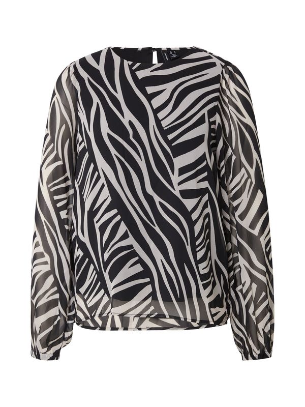 VERO MODA VERO MODA Блуза 'HOLLY'  сиво / черно