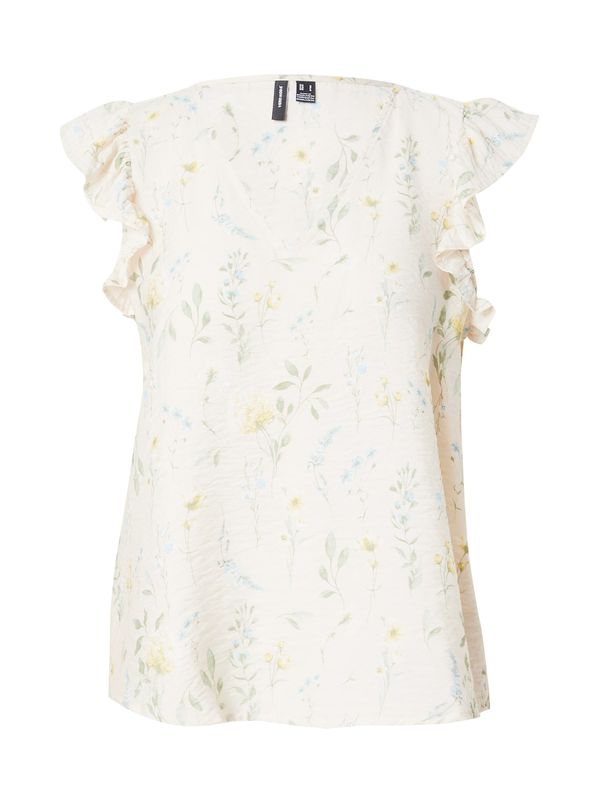 VERO MODA VERO MODA Блуза 'JOSIE'  бежово / светлосиньо / светложълто / светлозелено