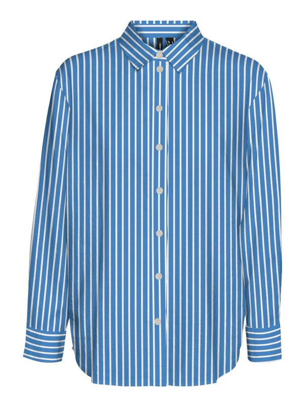 VERO MODA VERO MODA Блуза 'Linn'  синьо / мръсно бяло