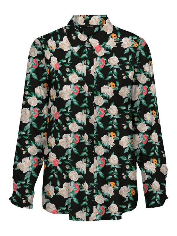 VERO MODA VERO MODA Блуза 'NYA'  светлобежово / зелено / пепел от рози / черно