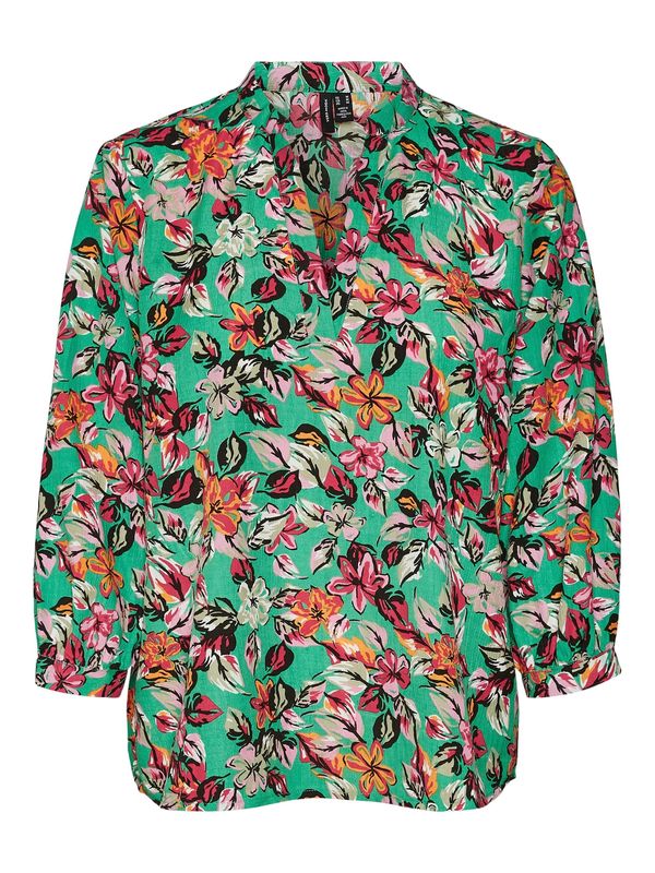 VERO MODA VERO MODA Блуза 'PIL'  нефритено зелено / оранжево / розово / черно