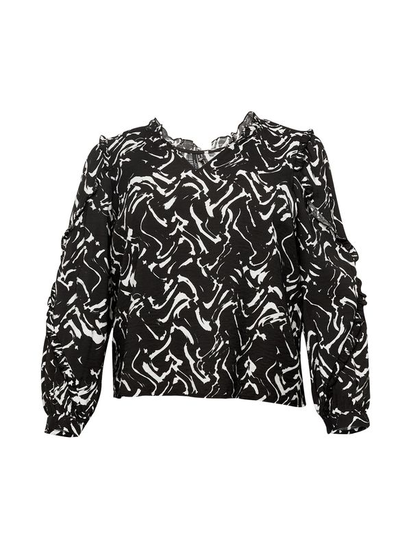 Vero Moda Curve Vero Moda Curve Блуза 'CCIA'  черно / бяло