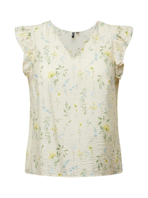 Vero Moda Curve Vero Moda Curve Блуза 'JOSIE'  бежово / светлосиньо / жълто / маслина