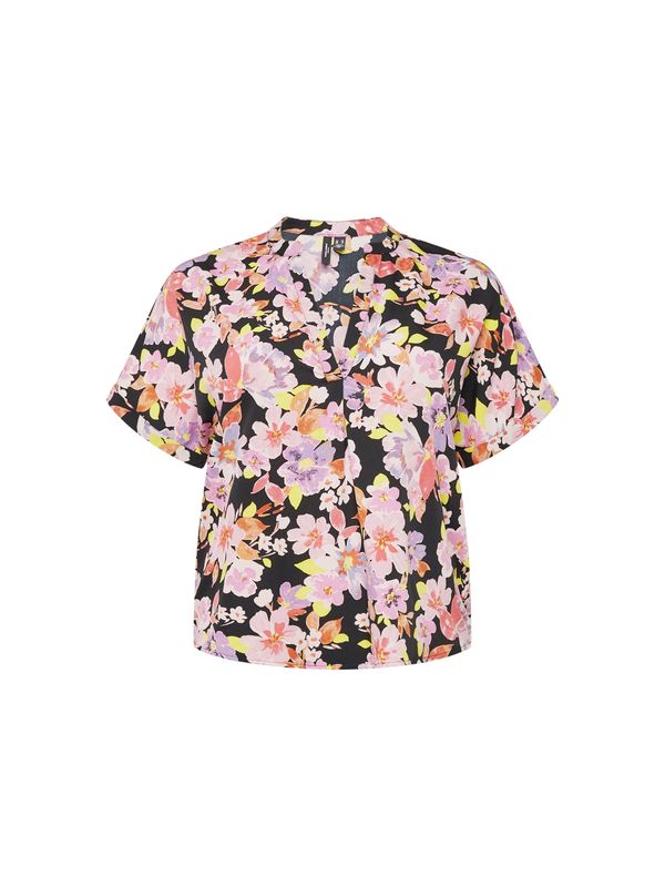 Vero Moda Curve Vero Moda Curve Блуза 'Lucia'  бледорозово / розе / черно / бяло