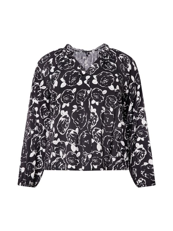 Vero Moda Curve Vero Moda Curve Блуза 'Marisol'  черно / бяло