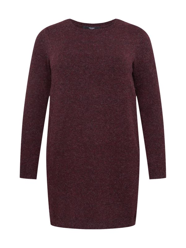 Vero Moda Curve Vero Moda Curve Плетена рокля 'Doffy'  винено червено