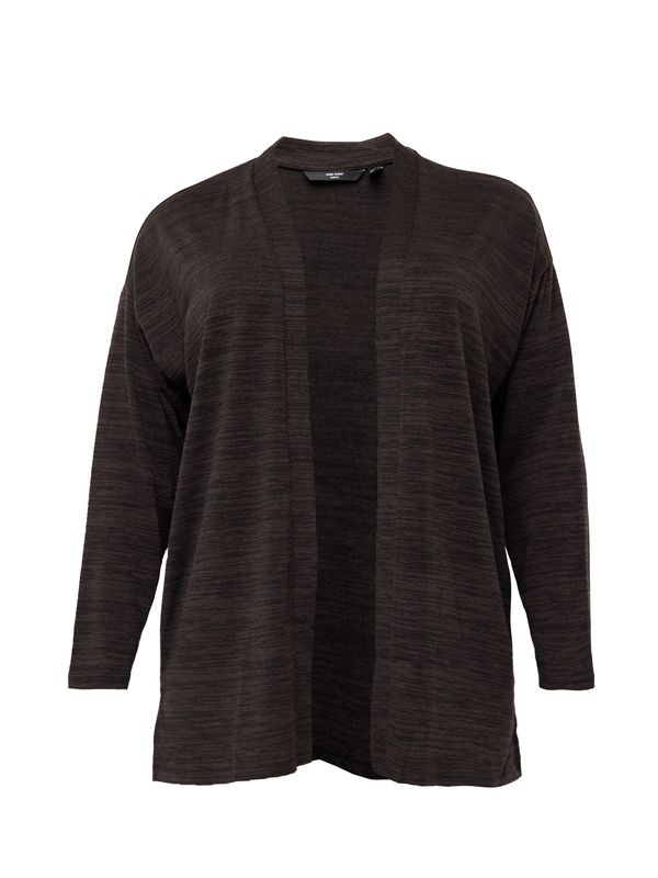 Vero Moda Curve Vero Moda Curve Плетена жилетка 'KATIE'  тъмнокафяво / черно