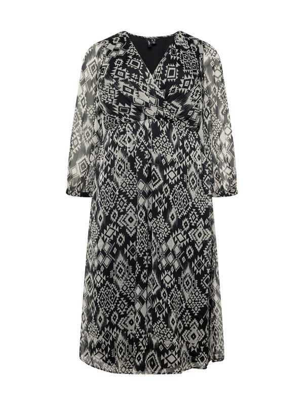 Vero Moda Curve Vero Moda Curve Рокля 'GEMA GIL'  черно / бяло
