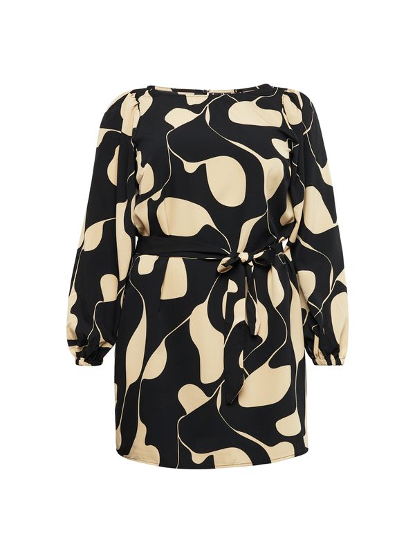 Vero Moda Curve Vero Moda Curve Рокля 'LYDIA'  бежово / черно