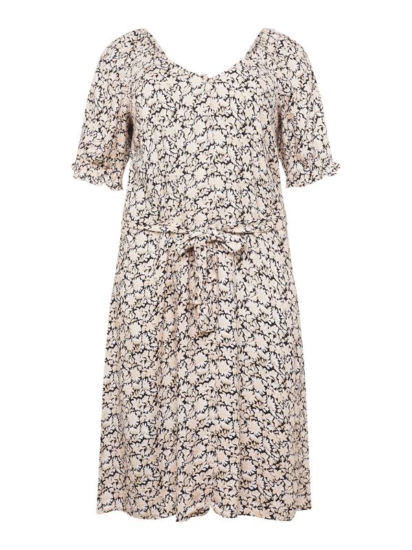 Vero Moda Curve Vero Moda Curve Рокля 'Rani'  бежово / черно