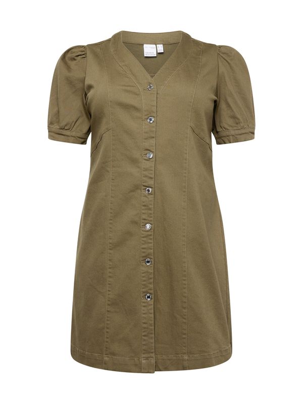 Vero Moda Curve Vero Moda Curve Рокля тип риза 'WILD'  маслина