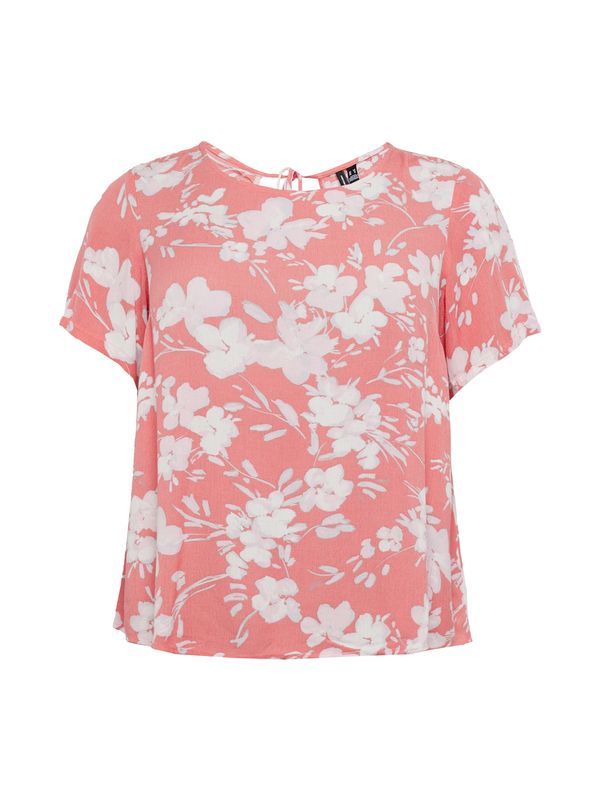 Vero Moda Curve Vero Moda Curve Тениска 'MENNY'  праскова / бяло