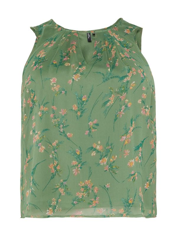 Vero Moda Curve Vero Moda Curve Топ 'Smilla'  светложълто / зелено / смарагдово зелено / пепел от рози