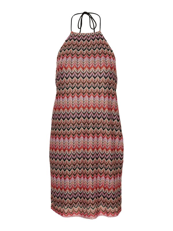 VERO MODA VERO MODA Лятна рокля 'Dicte'  кафяво / бледорозово / гренадин / черно