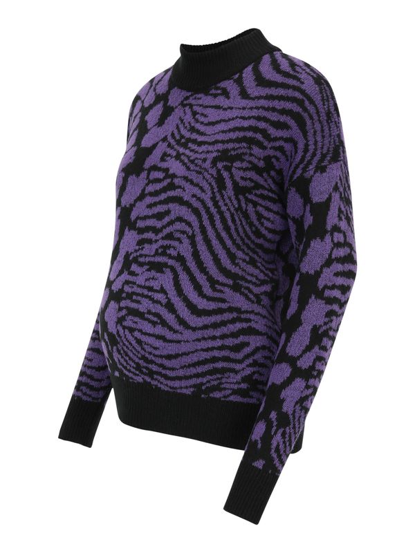 Vero Moda Maternity Vero Moda Maternity Пуловер 'VERA'  лилав / черно