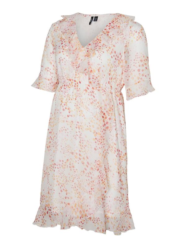 Vero Moda Maternity Vero Moda Maternity Рокля 'Dora Kaya'  къри / пепел от рози / черешово червено / естествено бяло