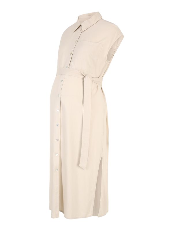 Vero Moda Maternity Vero Moda Maternity Рокля тип риза 'MYMILO'  сиво-бежово