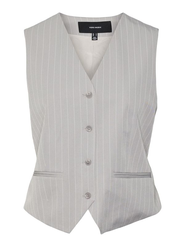 VERO MODA VERO MODA Мъжка елек за костюм 'WENDY'  сиво / мръсно бяло