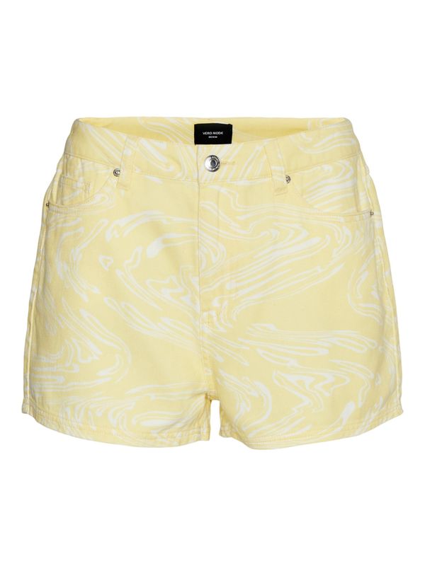 VERO MODA VERO MODA Панталон 'NINETEEEN'  светложълто / бяло