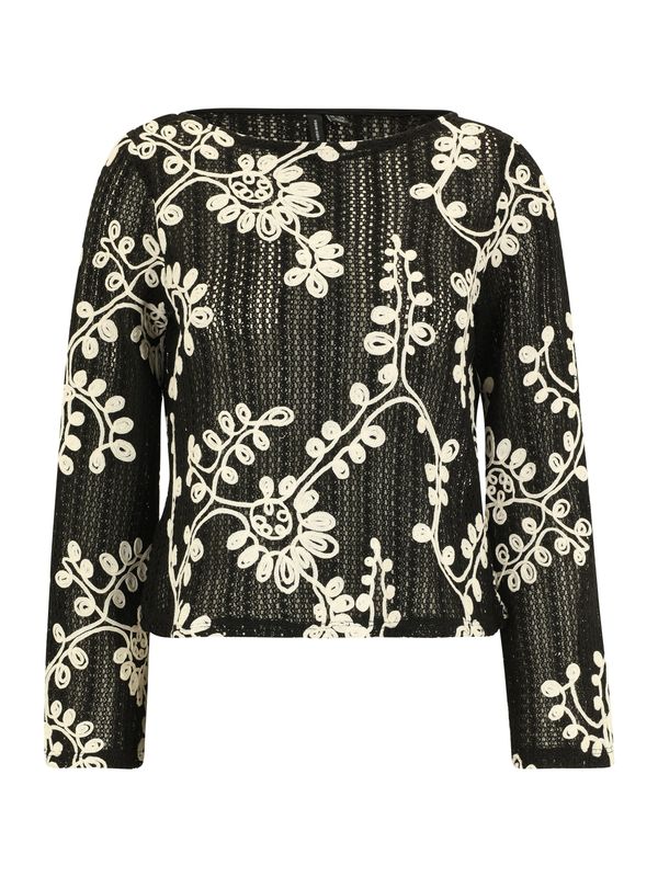 Vero Moda Petite Vero Moda Petite Блуза 'CLARA'  черно / бяло