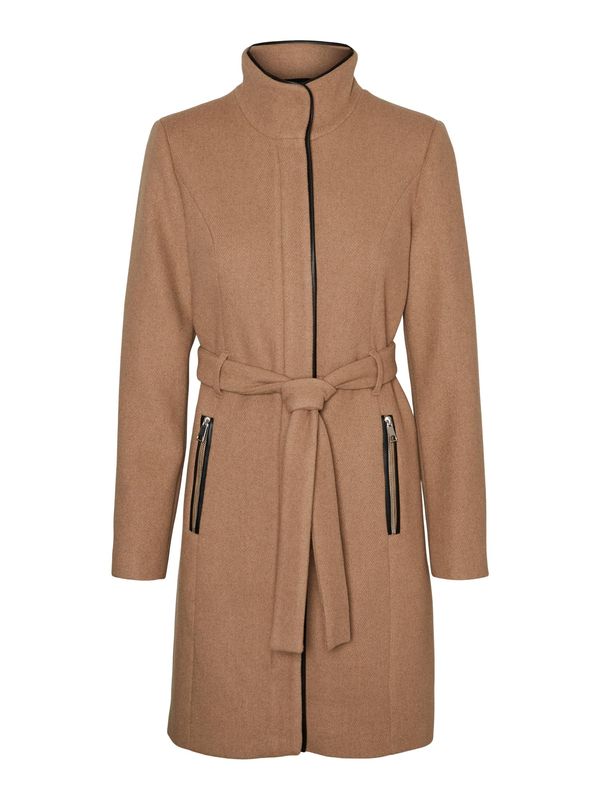 VERO MODA VERO MODA Преходно палто 'BESSY'  кафяво / черно